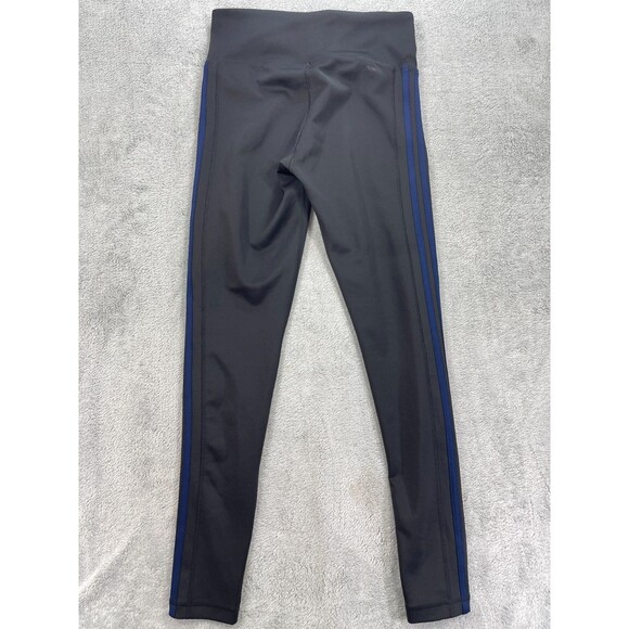 Adidas Climalite Leggings Women Medium Black Optime Essentials 3 Stripes Stretch - Picture 2 of 12
